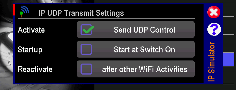 Send UDP Control